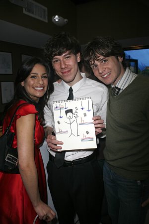 Lea Michele John Gallagher Jr. and Jonathan Groff Photo 2007 05 03